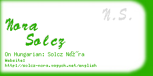 nora solcz business card